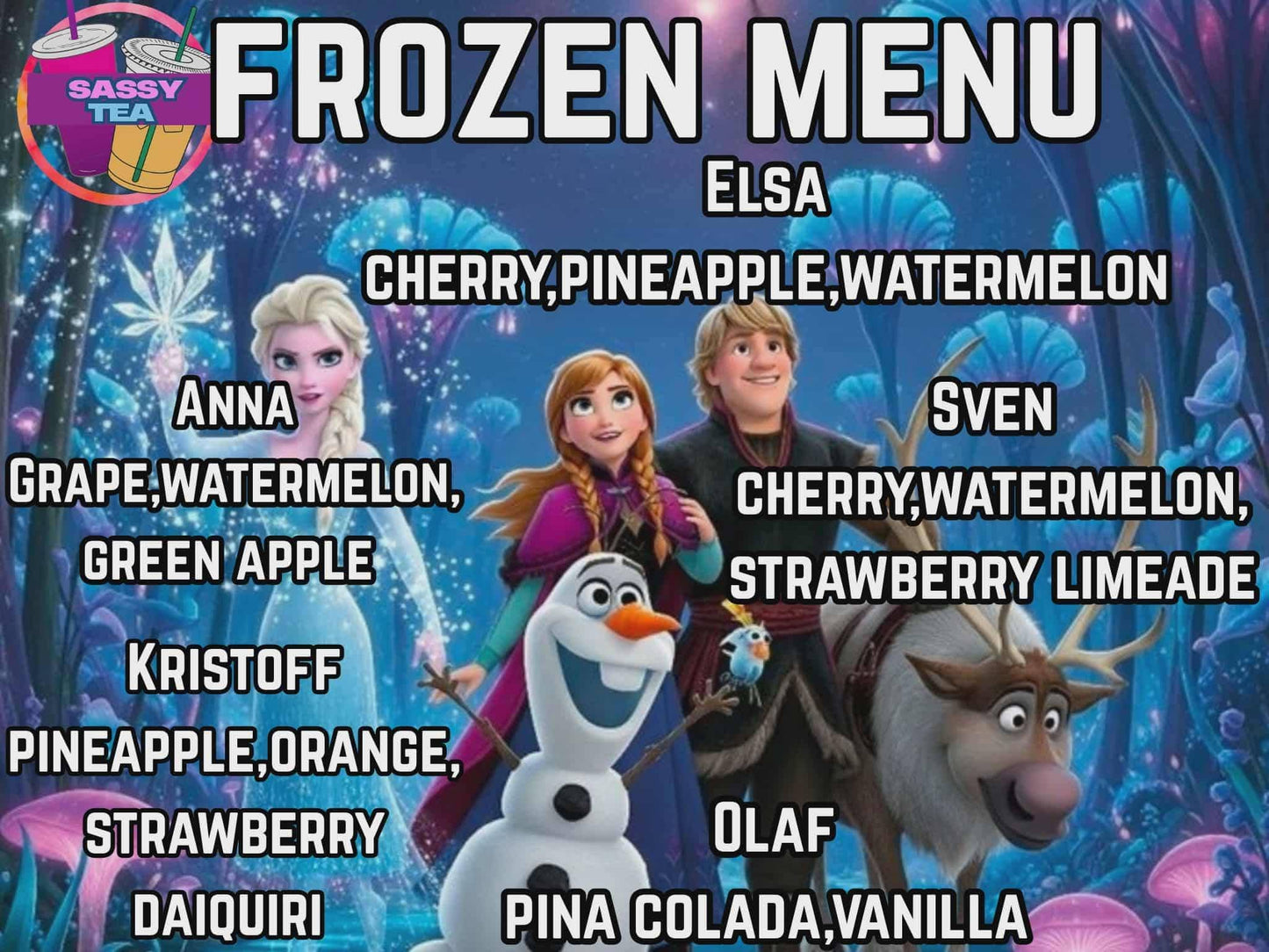 Frozen menu