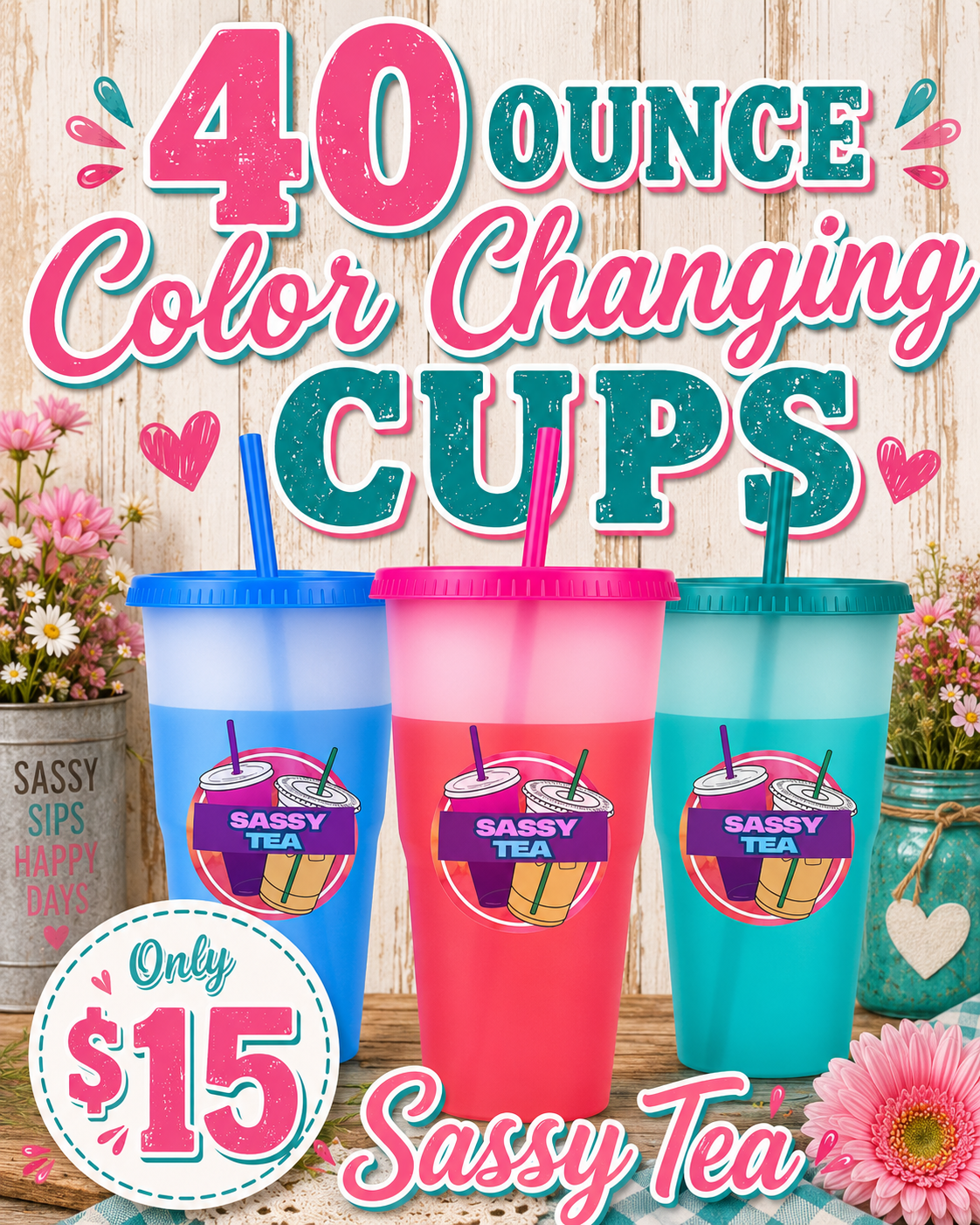 40oz color changing cup