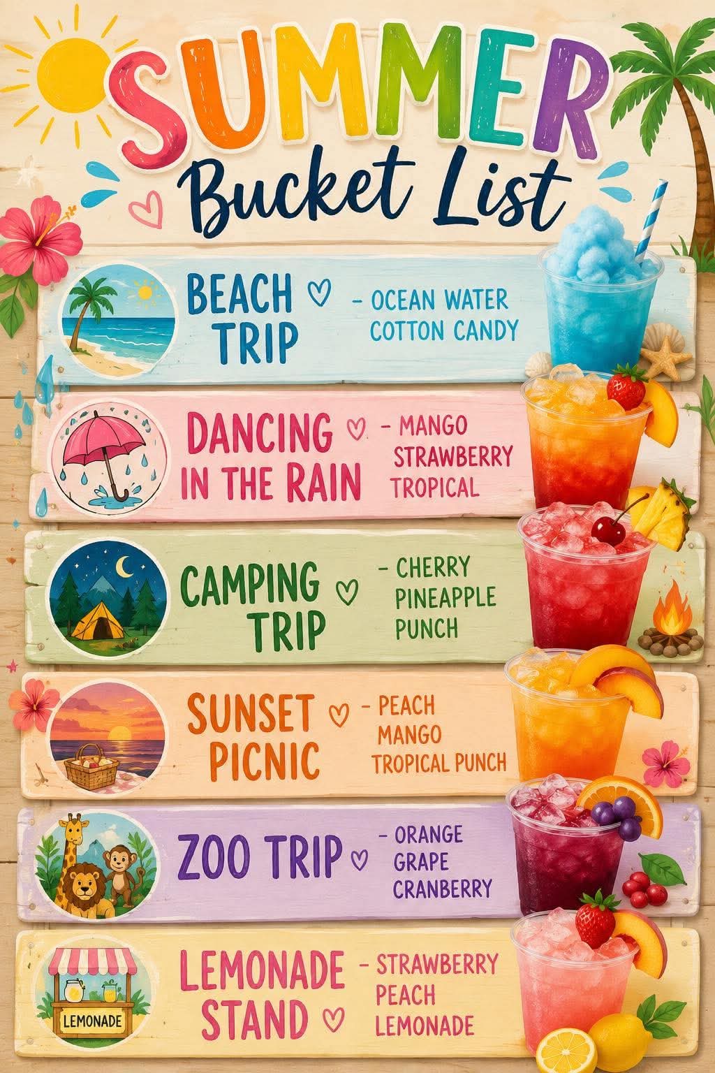 Summer bucket list