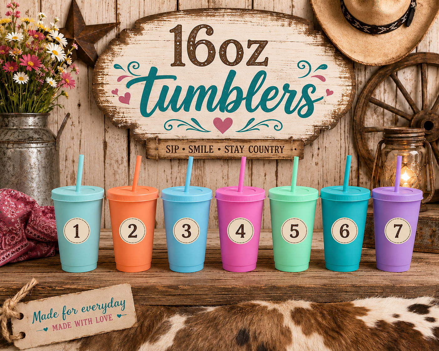 16oz tumbler with logo