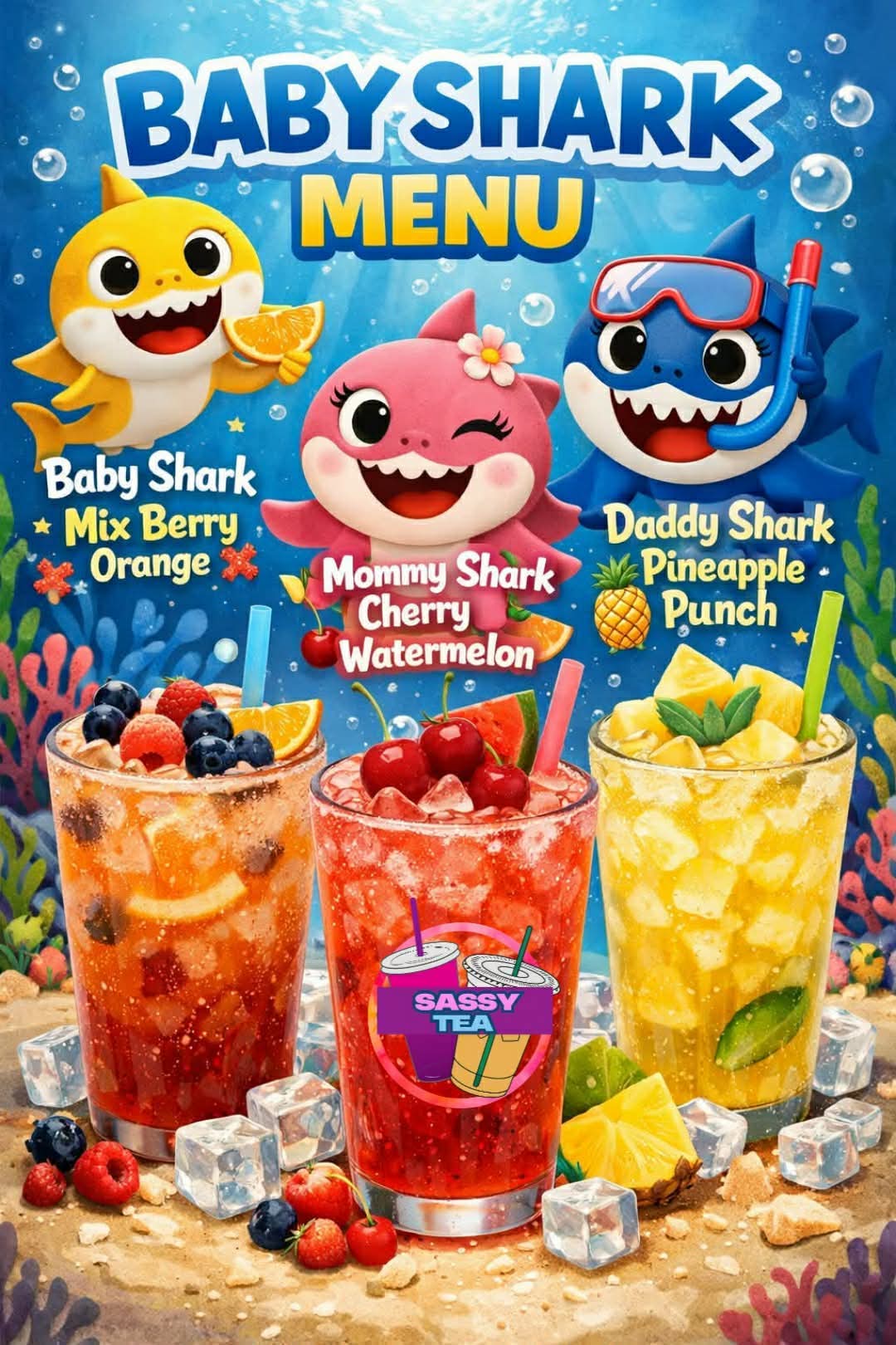 Baby shark menu