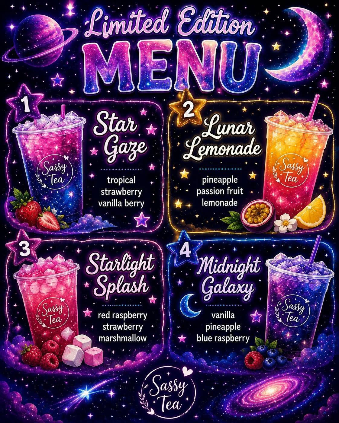 Limited edition menu