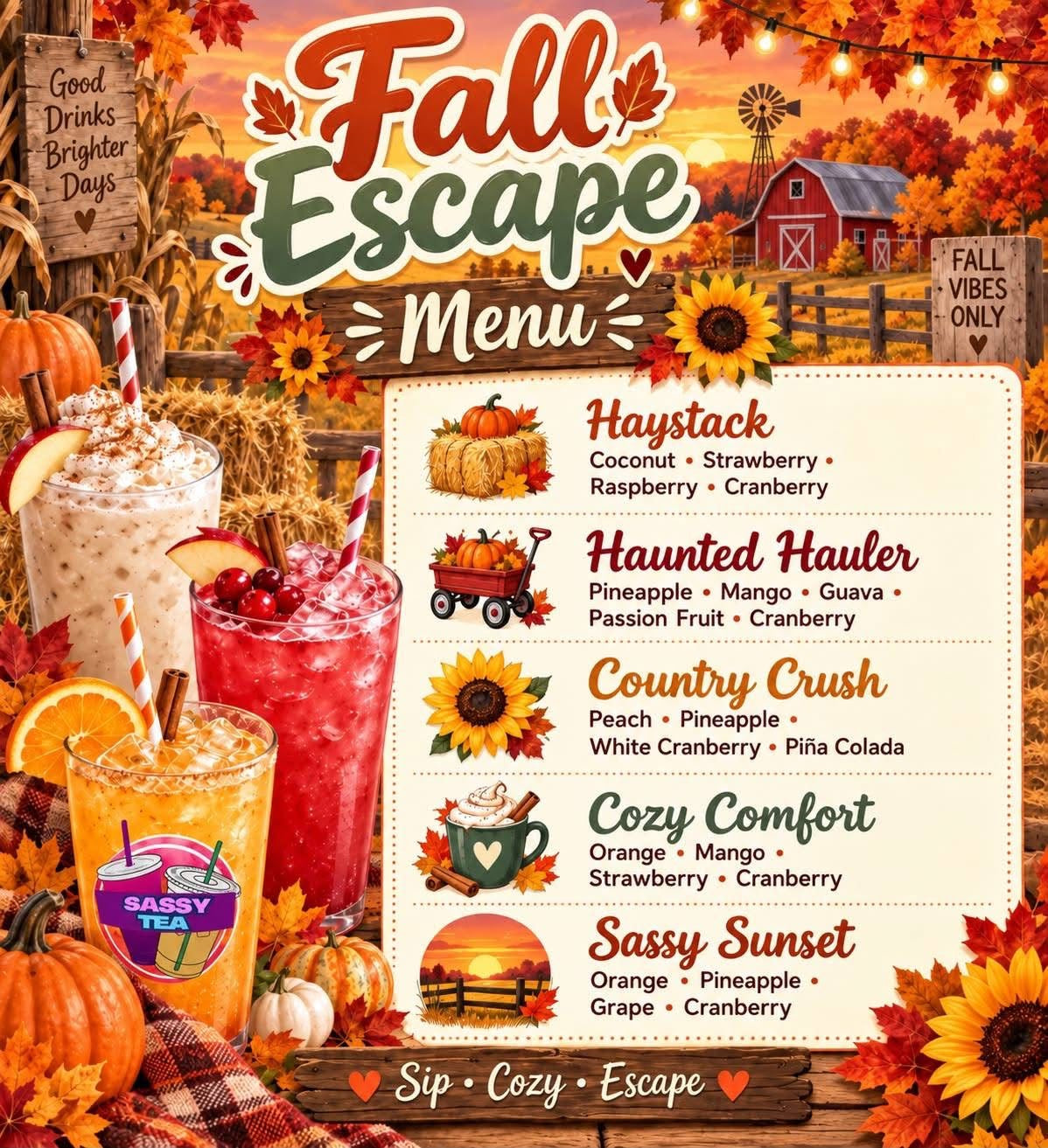 Fall escape menu
