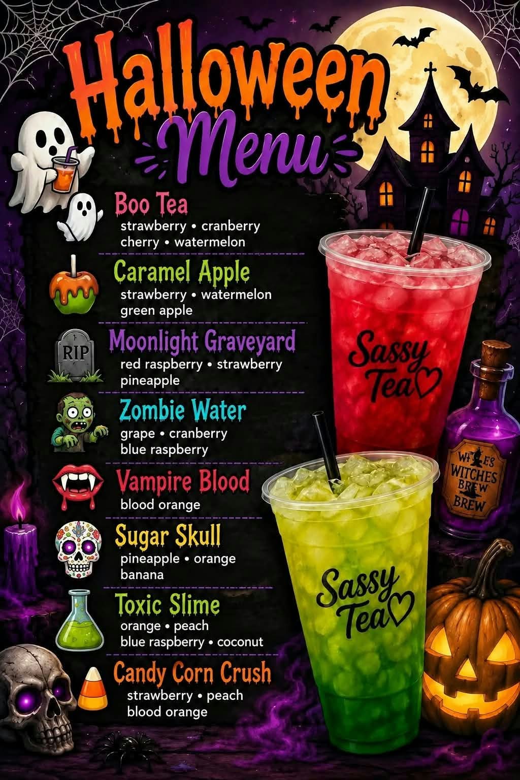 Halloween menu