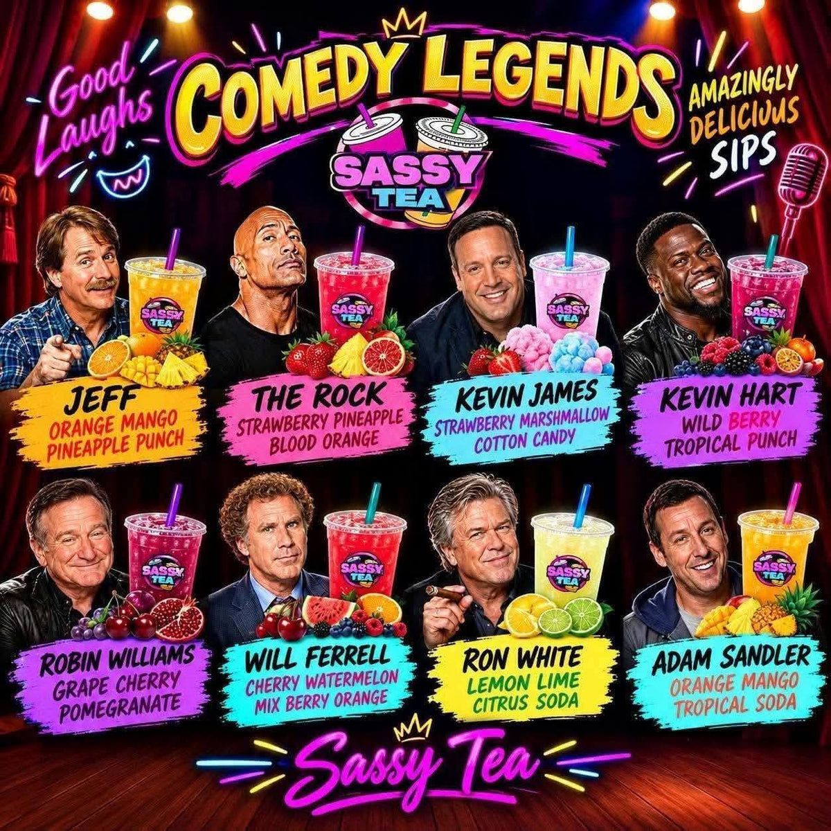 Comedy Legends menu