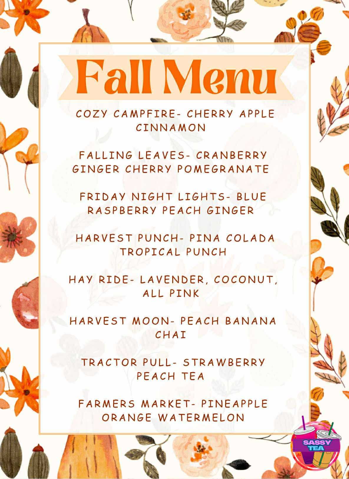 Adult fall menu