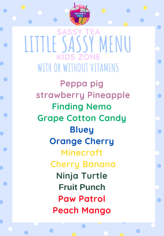Little Sassy Menu