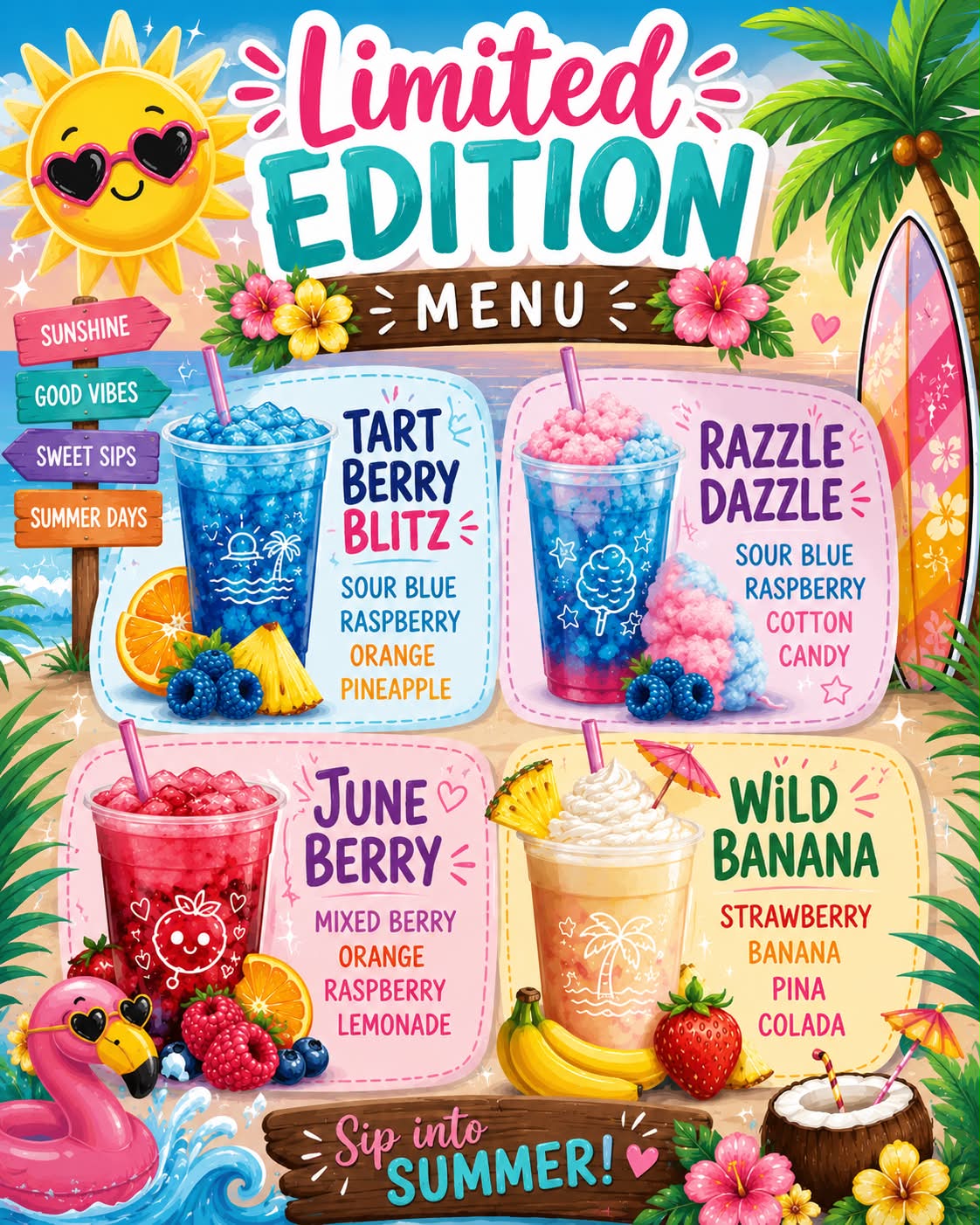Limited edition menu