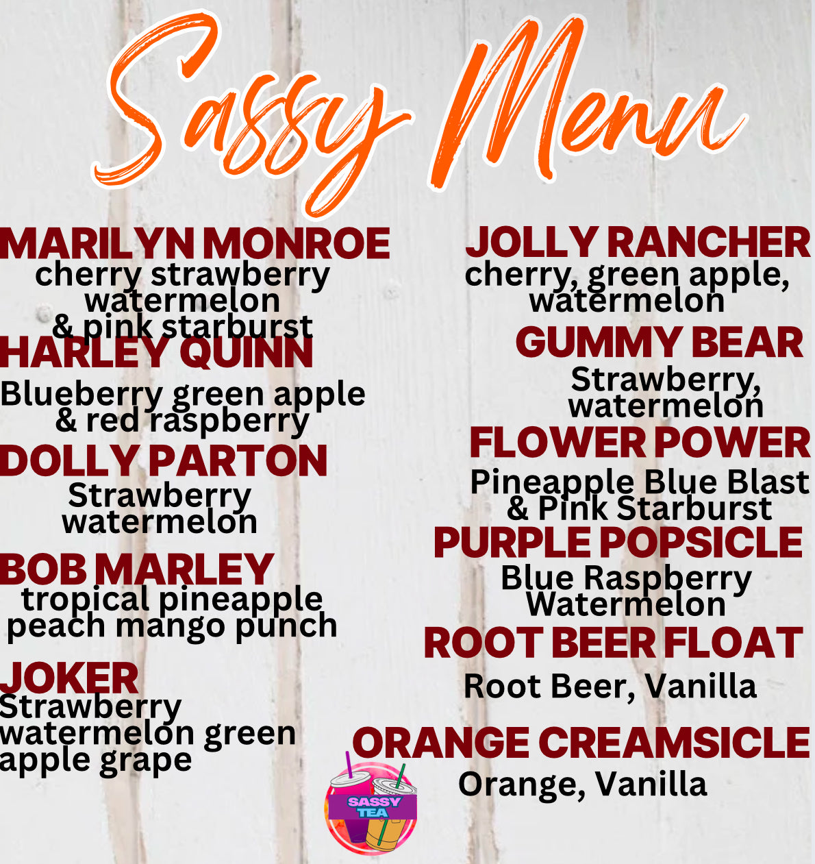 Sassy menu