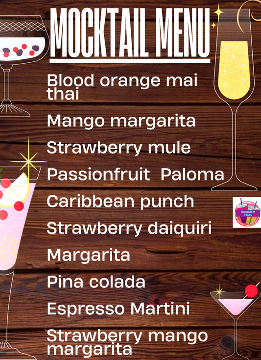 Mocktail menu