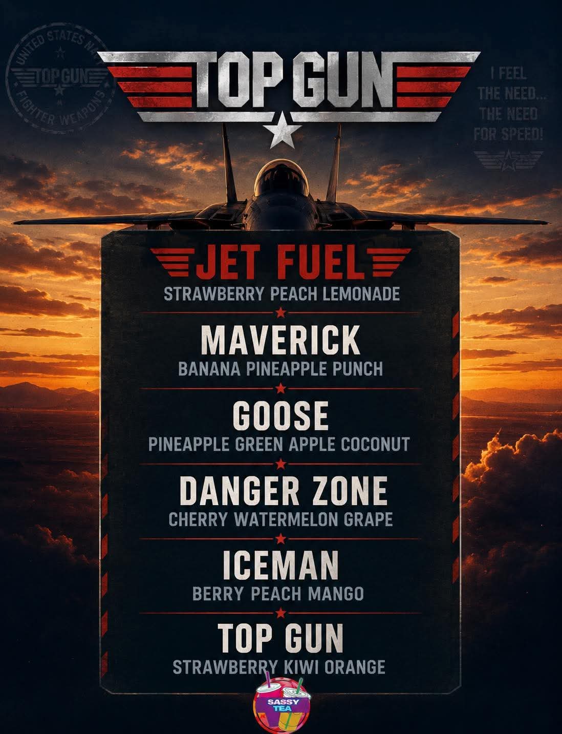 Top gun menu