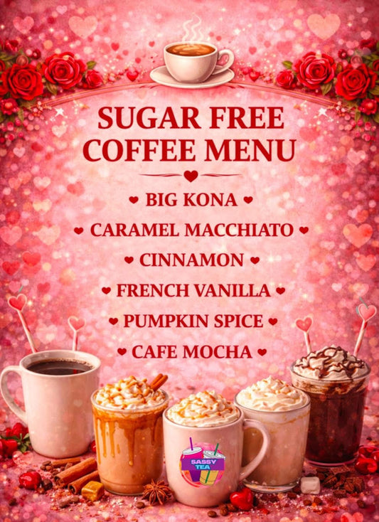 Sugar Free Coffee Menu