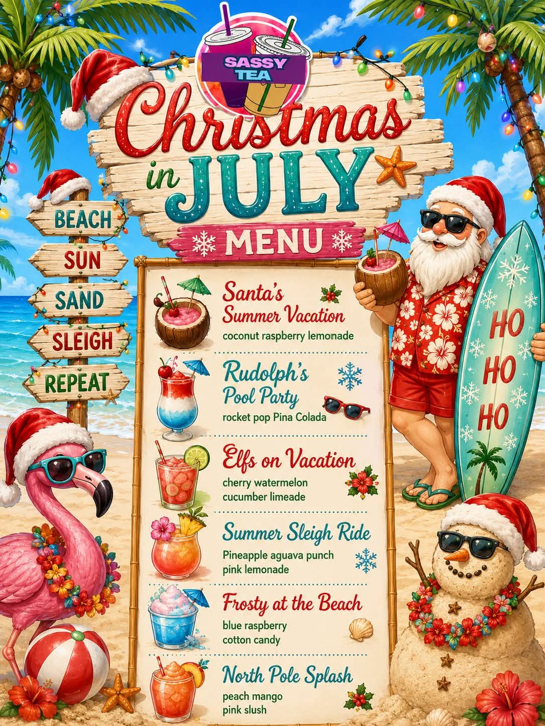 Christmas in July menu