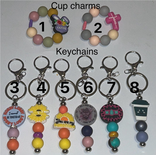 Keychain and cup charms