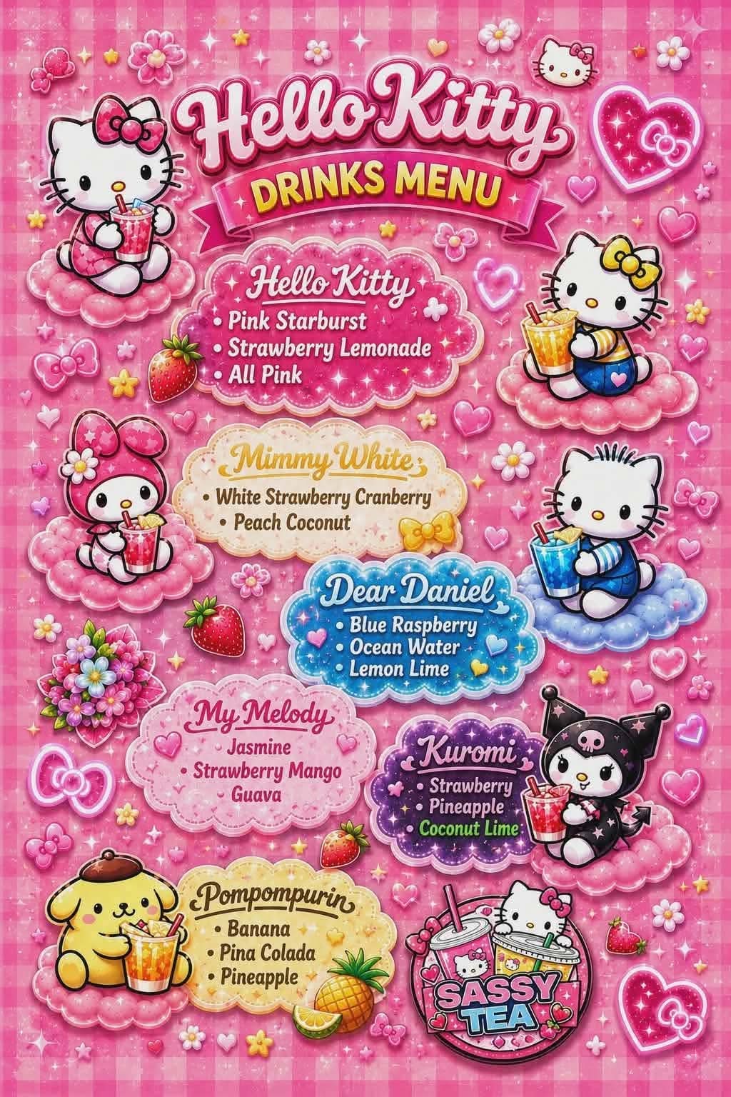 Hello kitty menu