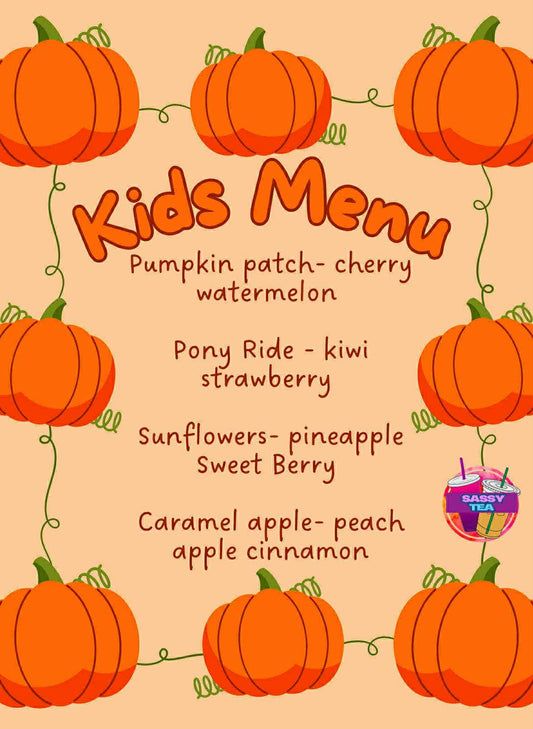 Kids fall menu