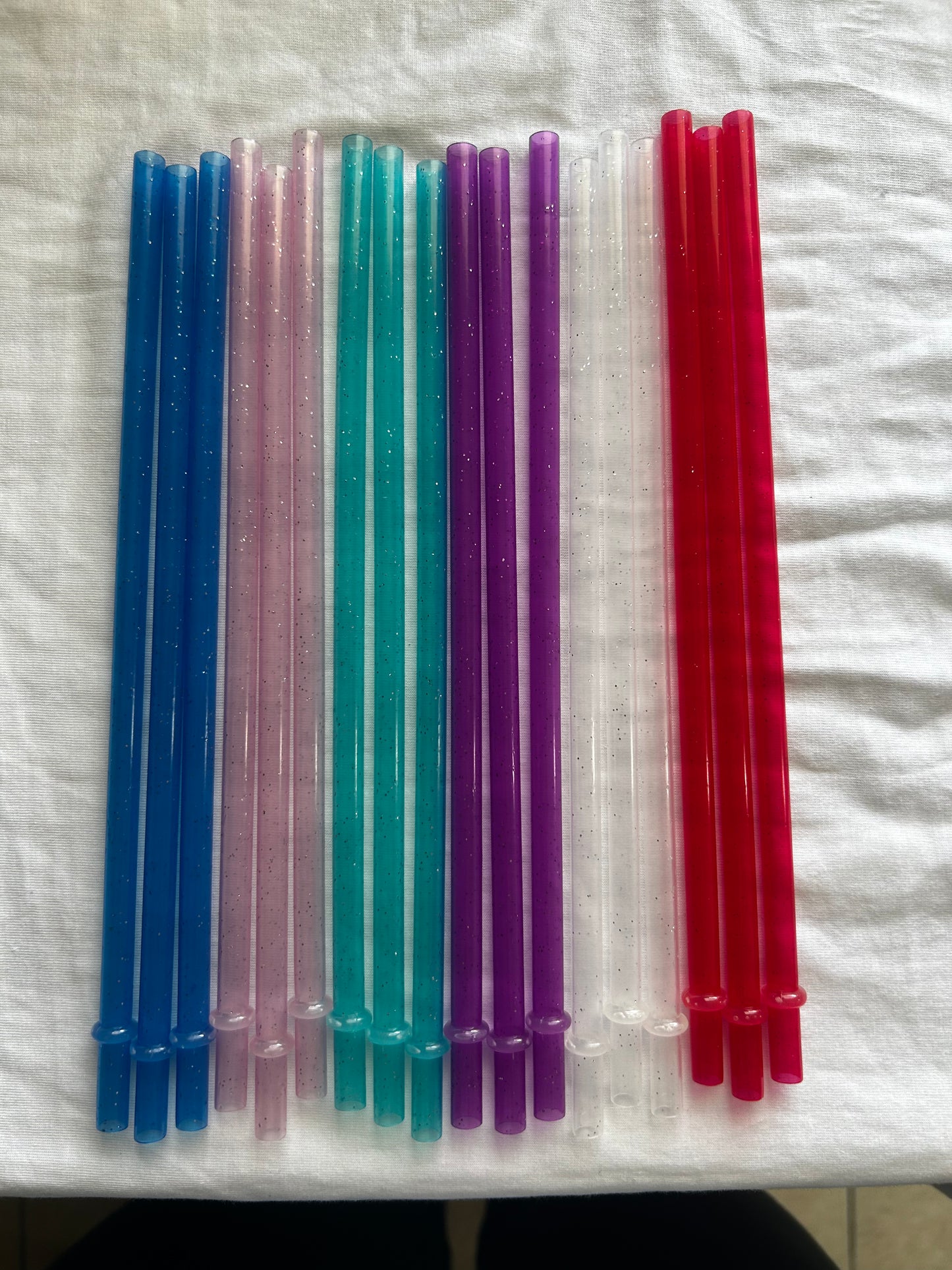 9in reusable glitter straws